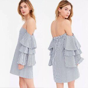 FAITHFULL THE BRAND x Revolve Phi Phi Off-The-Shoulder Dress in Navy Soho Size 4